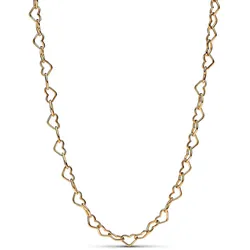 Pandora 363334C00-45 Damen-Kette Verbundene Herzen Goldfarben