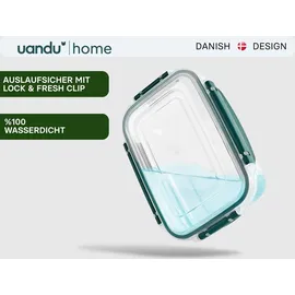 uandu Frischhaltedose grau 1,675 l 5-teiliges Set