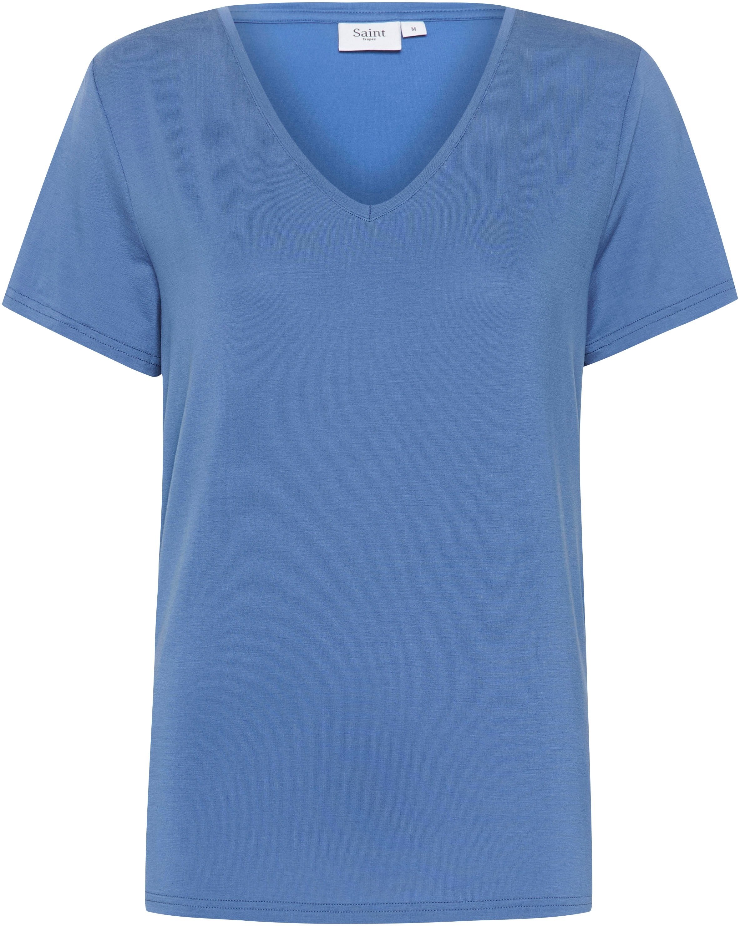 Saint Tropez Kurzarmshirt »AdeliaSZ V-N T-Shirt« Saint Tropez Dutch Blue XS (34)