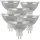 Luminea LED-Glas-Spot 6er-Set 3 W GU5.3 tageslichtweiß