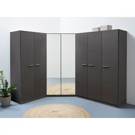 Rauch Schrank-Set RAUCH "Kleiderschrank Schrank Garderobe Wäscheschrank VANDOR", grau (graumetallic), B:208cm H:197cm T:253cm, Holzwerkstoff, Kastenmöbel-Sets, 7-türig mit viel Stauraum, Schränke einzeln stellbar MADE IN GERMANY