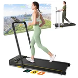 UREVO Laufband, faltbar, mit App, 3-in-1, elektrisches Laufband, 1-10 km/h, doppelte Dämpfung, mit LED-Anzeige und Fernbedienung, Walking Pad faltbar, für Büro und Zuhause