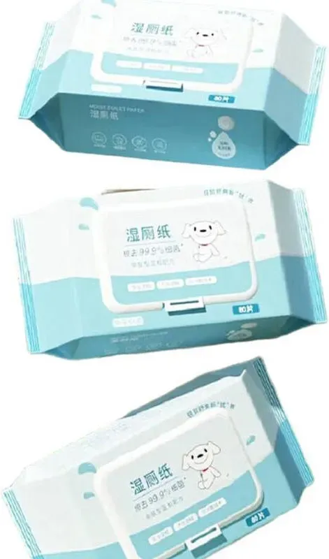 ochama x J.ZAO Feuchtes Toilettenpapier, 10 Packungen à 80 Blatt, sanfte Reinigung, hygienisch