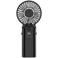 Bifurcation Handventilator Kleiner Ventilator mit beweglicher Digitalanzeige schwarz