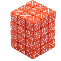 Mini Counter-Würfel Positiv / Negativ mehrfarbig (12 mm) - Red Positive