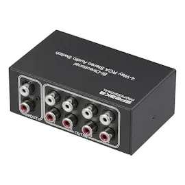SpeaKa Professional SP-AS-500 4 Port Cinch-Audio-Switch Metallgehäuse