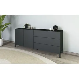 borchardt Möbel Sideboard 152 x 62 x 35 cm Schwarz
