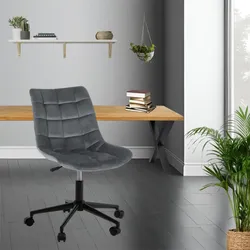 Bürostuhl | Kunstleder | Anthrazit | 53x60cm | Rollen | Schreibtischstuhl