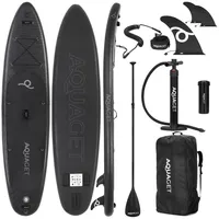 aquaget SUP Board Set 350 x 81 x 15 cm Schwarz