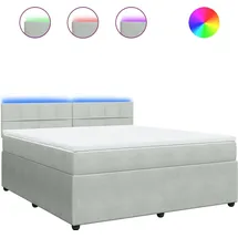 vidaXL Boxspringbett 180 x 200 cm Hellgrau