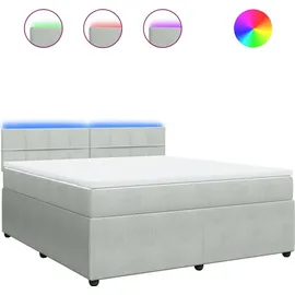 vidaXL Boxspringbett 180 x 200 cm Hellgrau