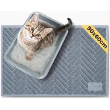 PiuPet PiuPet® Katzenstreu Matte I Katzenmatte Katzenklo I Katzenklo Matte 90cm x 60cm I Katzentoilette Matte I Katzentoiletten & Zubehör | Katzenteppich | Katzenklo Matte Groß XXL | Schmutzfangmatte
