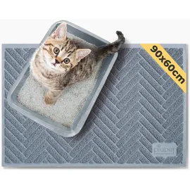 PiuPet PiuPet® Katzenstreu Matte I Katzenmatte Katzenklo I Katzenklo Matte 90cm x 60cm I Katzentoilette Matte I Katzentoiletten & Zubehör | Katzenteppich | Katzenklo Matte Groß XXL | Schmutzfangmatte