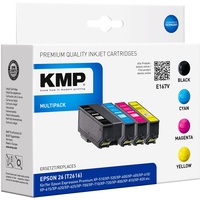 KMP Multipack E167V Druckerpatrone Schwarz, Cyan, Magenta