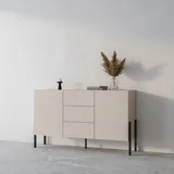 INOSIGN Sideboard »Jukon, Breite 150 bzw.180 cm, moderne grifflose Kommode«,... Schubladenschrank 2 Türen/3 Schubkästen, push-to-open-Funktion, beige