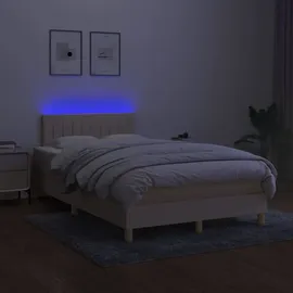 vidaXL Boxspringbett 120 x 200 cm Creme