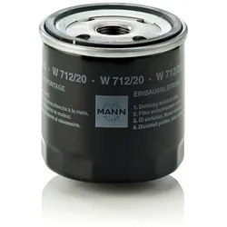 MANN-FILTER Ölfilter, Turbolader Ölfilter Turbolader,Ölfilter  76mm für VAG 035115591 W 712/20