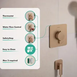 Hansgrohe Ecostat Comfort Q Duschthermostat Unterputz für 1 Verbraucher Brushed Bronze 33712140