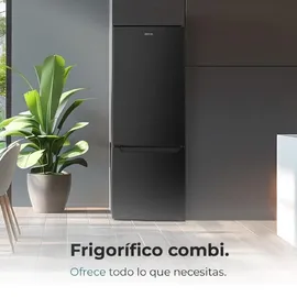 Cecotec Bolero CoolMarket Combi 205 DF Kühl-Gefrierkombination (205 l, 1440 mm hoch, Schwarz)