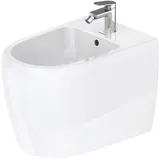 Duravit Collection One Standbidet, 1 Hahnloch, Überlauf, Hahnlochbank, weiß mit HygieneGlaze