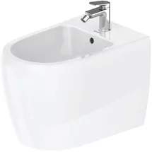Duravit Collection One Standbidet, 1 Hahnloch, Überlauf, Hahnlochbank, weiß mit HygieneGlaze