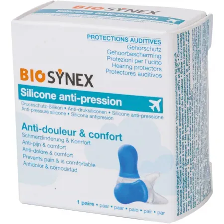 Biosynex Gehörschutz Druckschutz-Silikon Schmerzlinderung Und Komfort 1 Paar