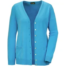 GOLDNER Uni Merino-Cardigan Langarm Blau 24