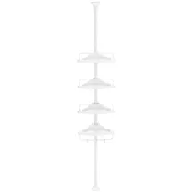 Songmics Teleskop-Duschregal Kunststoff/Metall 25,0 x 35,0 x 85,0 cm weiß
