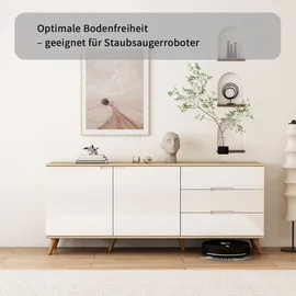 OTTO home Sideboard Lund 180 x 75 x 40 cm Weiß