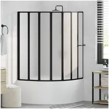 vidaXL Duschwand Schwarz 168 x 140 cm Aluminium