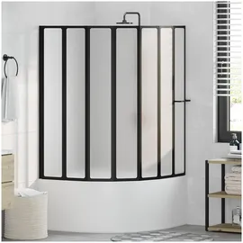 vidaXL Duschwand Schwarz 168 x 140 cm Aluminium