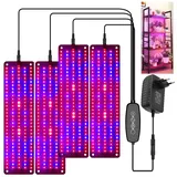 Rosnek Pflanzenlampe LED Vollspektrum, 600 LEDs Pflanzenleuchte Wachsenlicht für Zimmerpflanzen, Grow Light mit 3/6/12H Zeitschaltuhr, 6 Arten von Helligkeit