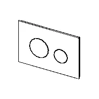 TECE Betätigungsplatte 9240658 Glas schwarz, Tasten gold