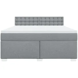 vidaXL Boxspringbett 180 x 200 cm Hellgrau