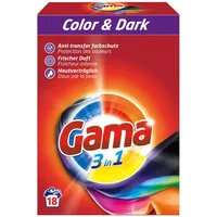 Gama Waschpulver Color & Dark 3in1 für 18 WL Waschmittel 1,08kg (1er Pack)