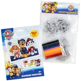 PAW PATROL Malen nach Zahlen DIY Diamond Painting & Schlüsselanhänger Bastelset (1527-St), Diamantenbild, Diamantmalerei, Diamond Painting, Malset, Kreativset bunt