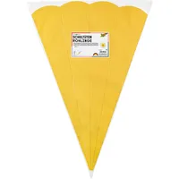 Folia Schultüte Schultten-Zuschnitt, 6-eckig, 680 mm, gelb 68 cm, 1x)