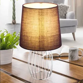 GLOBO Nachttischleuchte Textilschirm Lila 2 St.