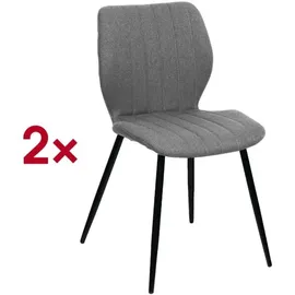 meet by paperflow Besucherstuhl LINE Stoff grau 2er-Set