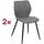 meet by paperflow Besucherstuhl LINE Stoff grau 2er-Set