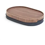 Bosign CurveLineTM Knietablett Laptray, Mittelgroß, Rutschfest, Walnuss