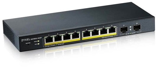 GS1900-10HP 8-port GbE Smart Managed PoE Switch with GbE Uplink