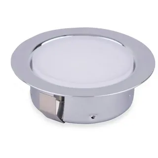Kalb Material Für Möbel kalb | LED 12VDC Einbauspot Unterbauspot Einbaustrahler für Möbel, Metall-chrom mit ABS, 2W, Lichtfarbe:neutralweiß