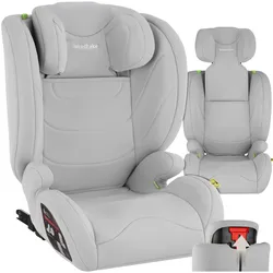 tectake® Autositz, i-Size Zulassung, ISOFIX-Installation, mit Seitenaufprallschutz, extra dicke Polsterung, von 100 bis 150 cm, Belastbarkeit 36 kg