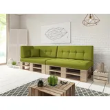 sunnypillow Palettenkissen Palettenkissen VERONA 6er Set, palettenmöbel palettencouch polsterauflage 120 x 80 grün