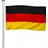 Tectake Aluminium Fahnenmast wetterfest inklusive Seilzug und Bodenhülse | Bunt