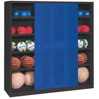 C+P Ballschrank mit Lochblech-Schiebetüren (Typ 4), HxBxT 195x190x60 cm,