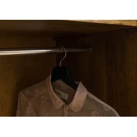 Massivmoebel24 Kleiderschrank Mango 100 x 180 x 60 cm Braun/Schwarz