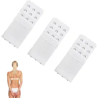 SSHUIKKAI 3 Stücke BH Verlängerung 3 Haken, BH Erweiterung 3 Haken, BH Verschluss Verlängerung, Bra Extender, BH-Verlängerung, Für Frauen Damen(Weiß) - 9.5*4.5*0.2cm