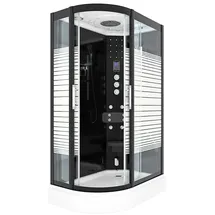 AcquaVapore Dusche Duschkabine D30-73M3L-EC Duschtempel Sauna 120x80 cm MIT 2K Scheiben Versiegelung